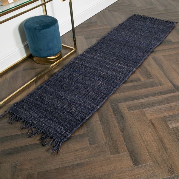 Talulah Jute Runner - Navy Blue